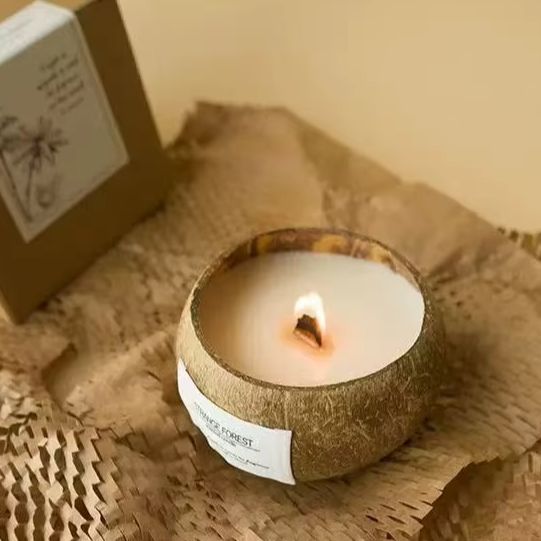 Home Fragrance Essence - Natural Coconut Shell Scented Candle, Aromatherapy