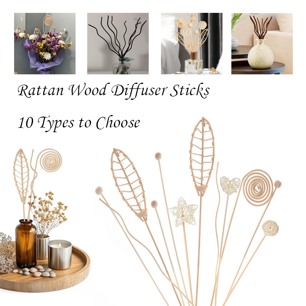 Home Fragrance London - 5/15Pcs Long Wavy Rattan Reed Diffuser