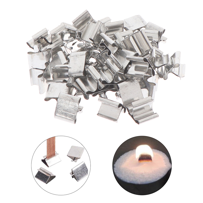 Wooden Wick Candle - 50pcs Wood Candle Wicks Base Clip