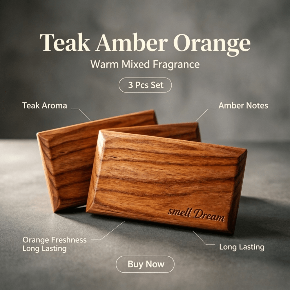 Home Fragrance Essence - Car Air Freshener Teak Amber Orange