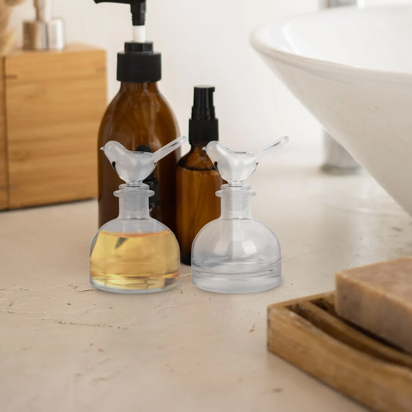 2Pcs Glass Perfume Bottles Pre - Home Fragrances 评论和价格