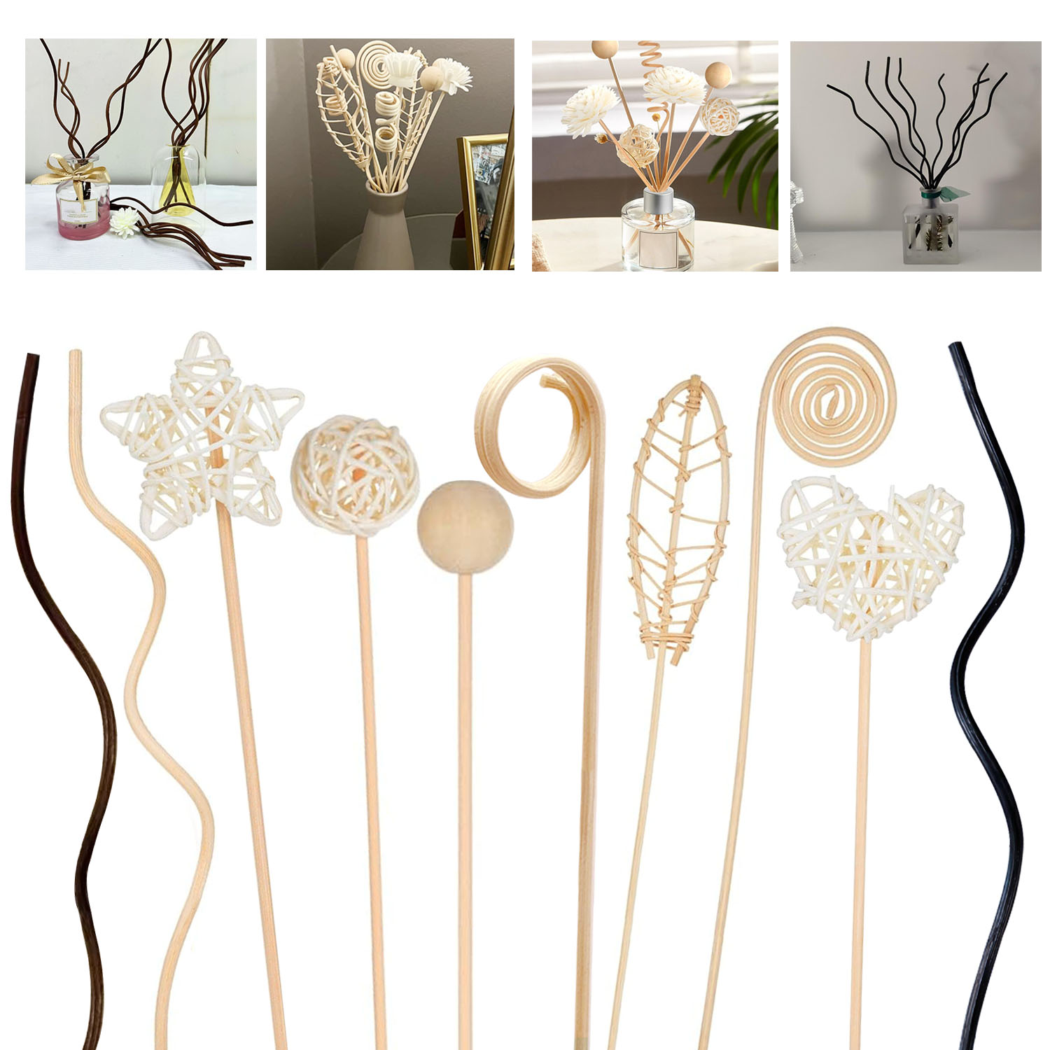 5/15Pcs Long Wavy Rattan Reed  - Home Fragrance London 评论和价格
