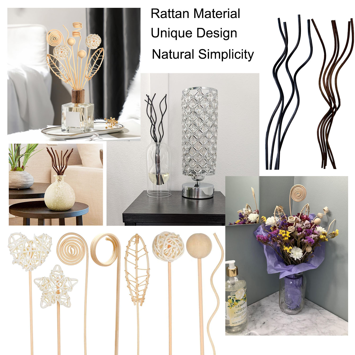 5/15Pcs Long Wavy Rattan Reed  - Home Fragrance London 评论和价格