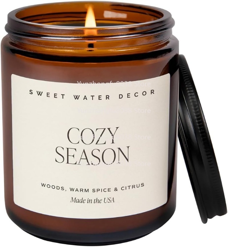Warm Spice, and Citrus Scent f - Amber Jar Candle 评论和价格