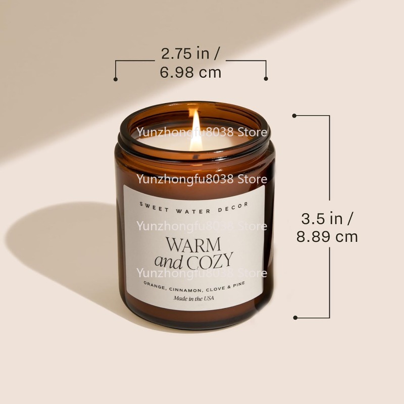 Warm Spice, and Citrus Scent f - Amber Jar Candle 评论和价格