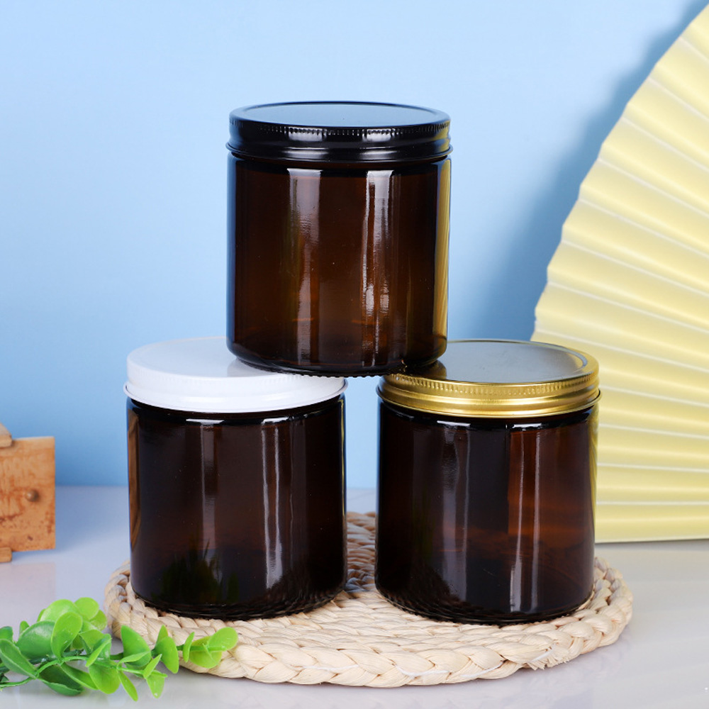 250ml brown&amber round shape  - Amber Jar Candle 评论和价格