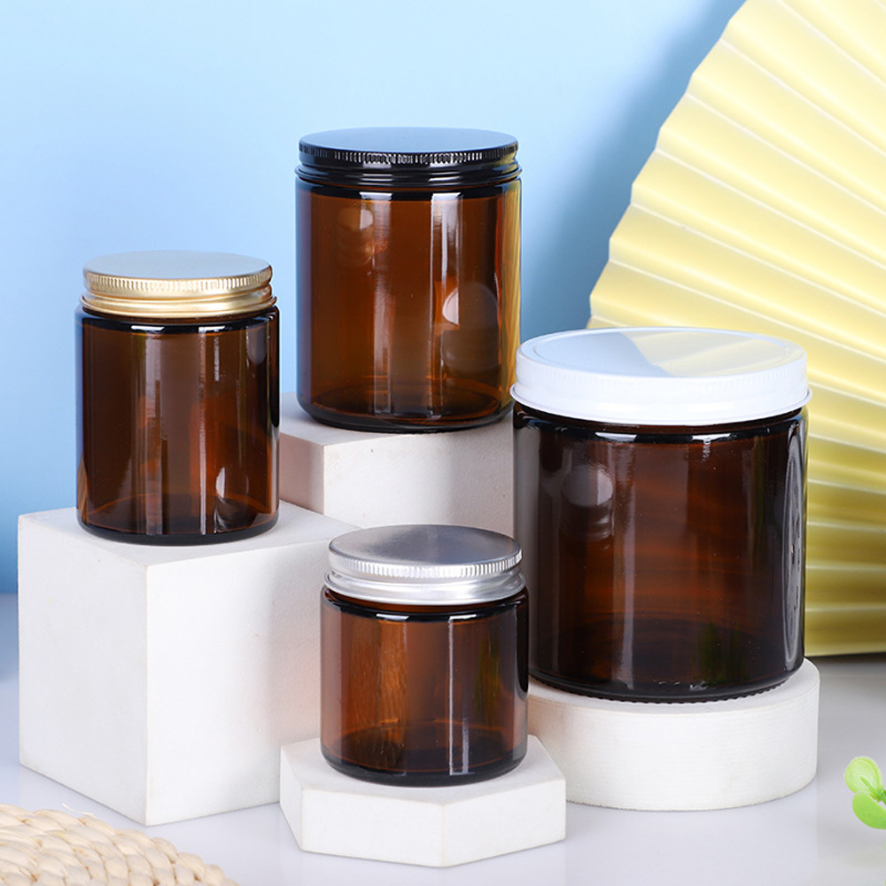 250ml brown&amber round shape  - Amber Jar Candle 评论和价格