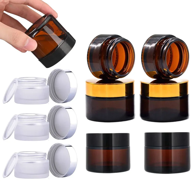 5Pcs 5g-100g Amber Empty Glass - Amber Jar Candle 评论和价格