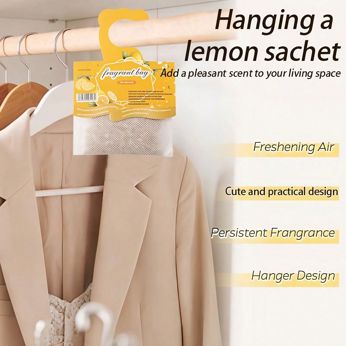 Hanging Lemon Scented Sachets, - Home Fragrance Essence 评论和价格