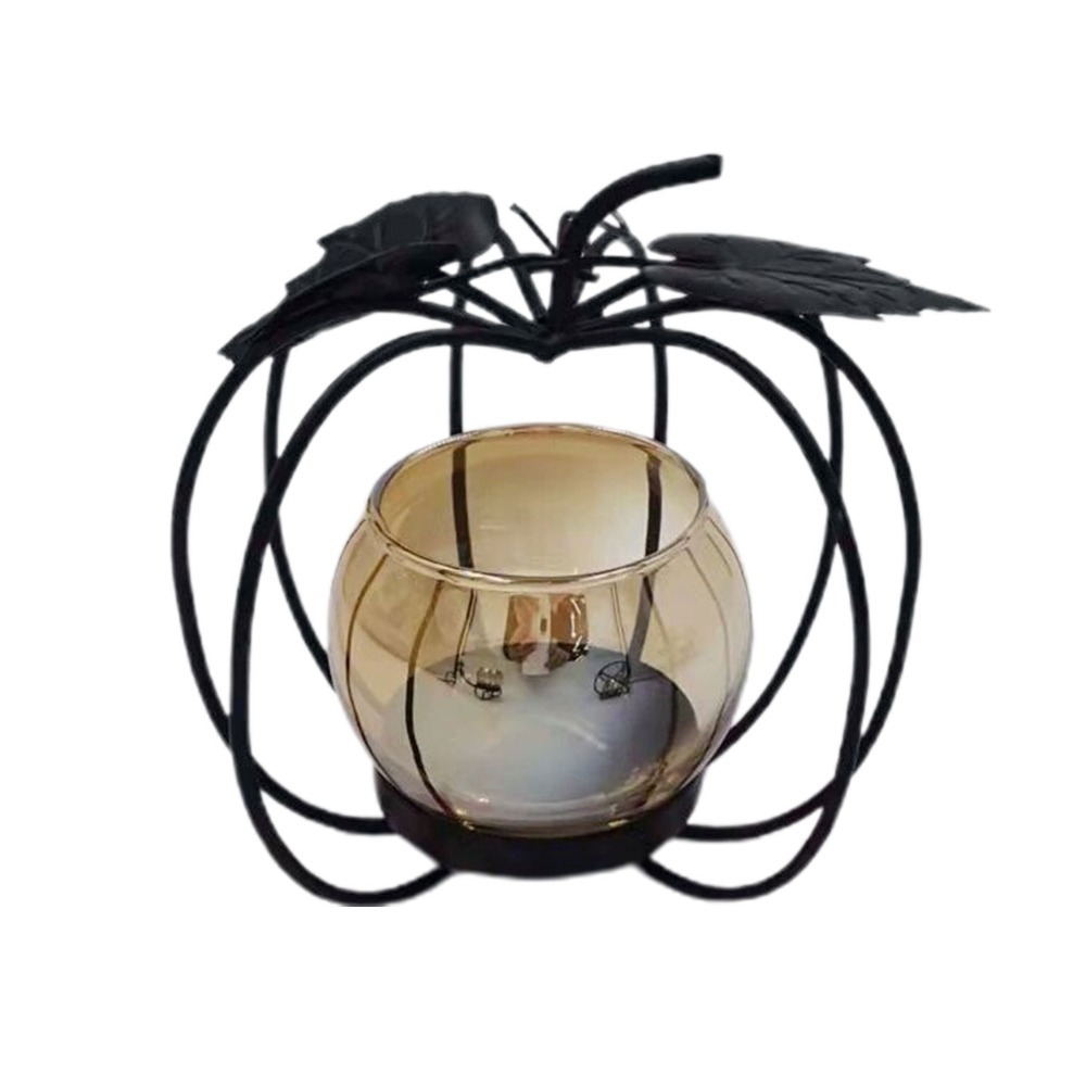 Iron, Glass Iron Glass Candle  - Amber Jar Candle 评论和价格