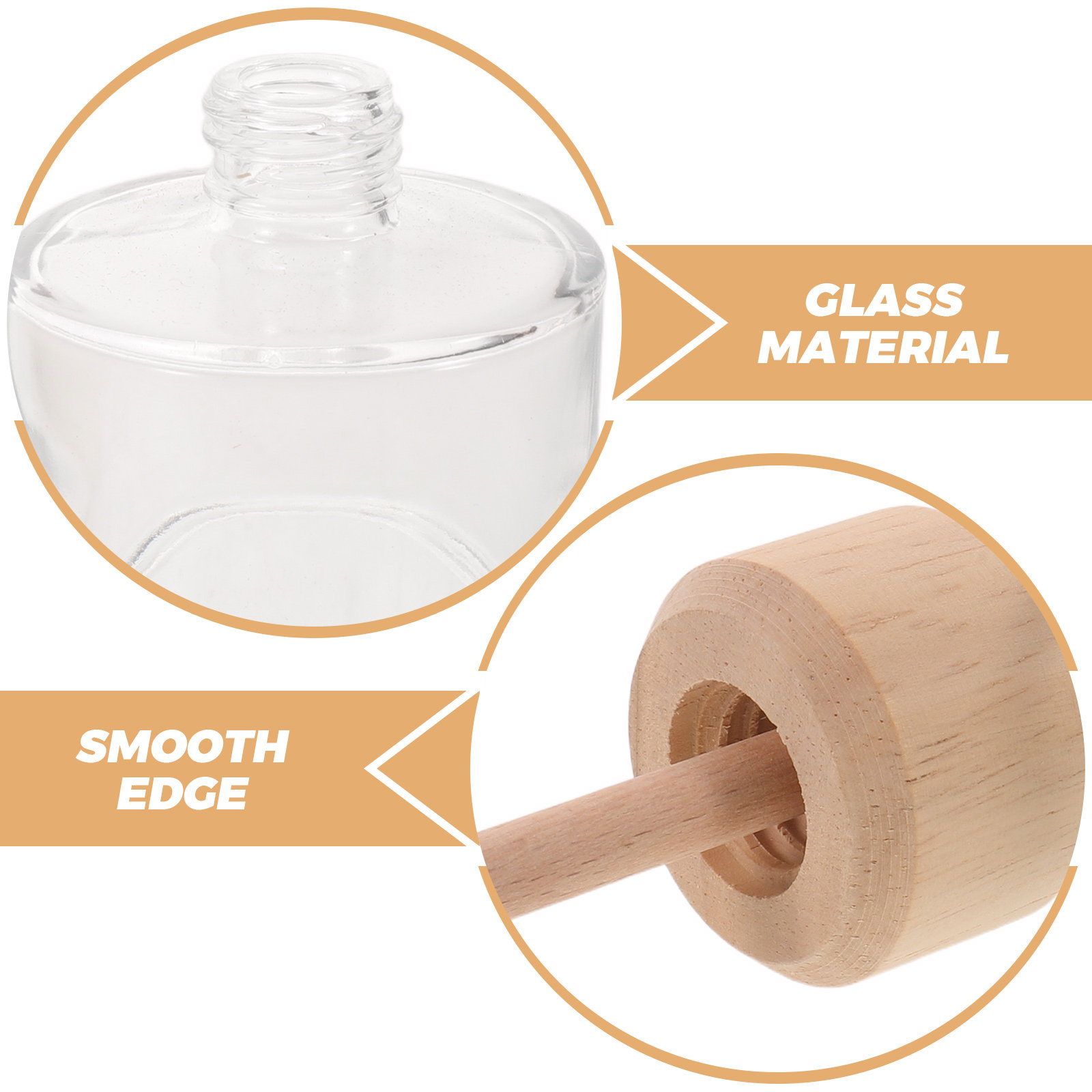 2Pcs Clear Glass Reed Diffuser - Home Fragrances 评论和价格